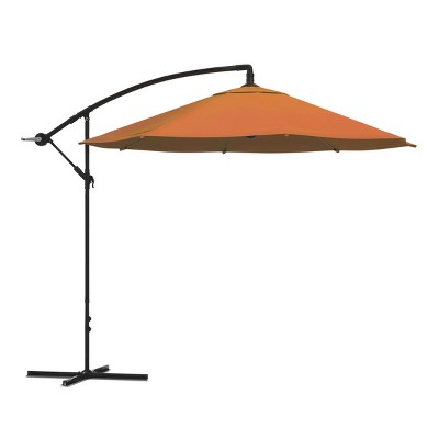 Nature Spring 10 Foot Offset Patio Umbrella, Orange