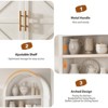 Molysoul 70.9" Arched Cabinet with Doors, Modern Kitchen Sideboard with Open Shelves for Dining Room, Living Room, and Storage Display (White) - 4 of 4