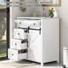 Bathroom Vanity, Vintage Vanity Cabinet with Ceramic Sink, Faucet & Drain - 3 of 4
