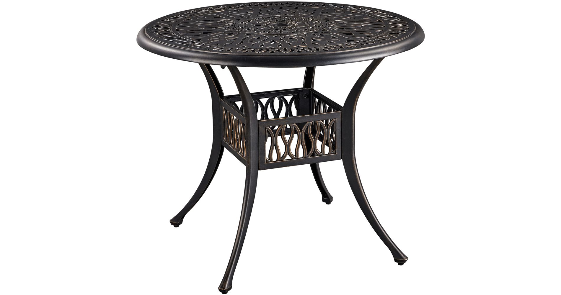 Yaheetech Outdoor Patio Bistro Dining Table for Garden Backyard Bronze
