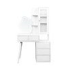 CAVINAS Makeup Organizer Black Vanity Desk Large Storage Dressing Table with Mirror Modern for Bedroom - 4 of 4