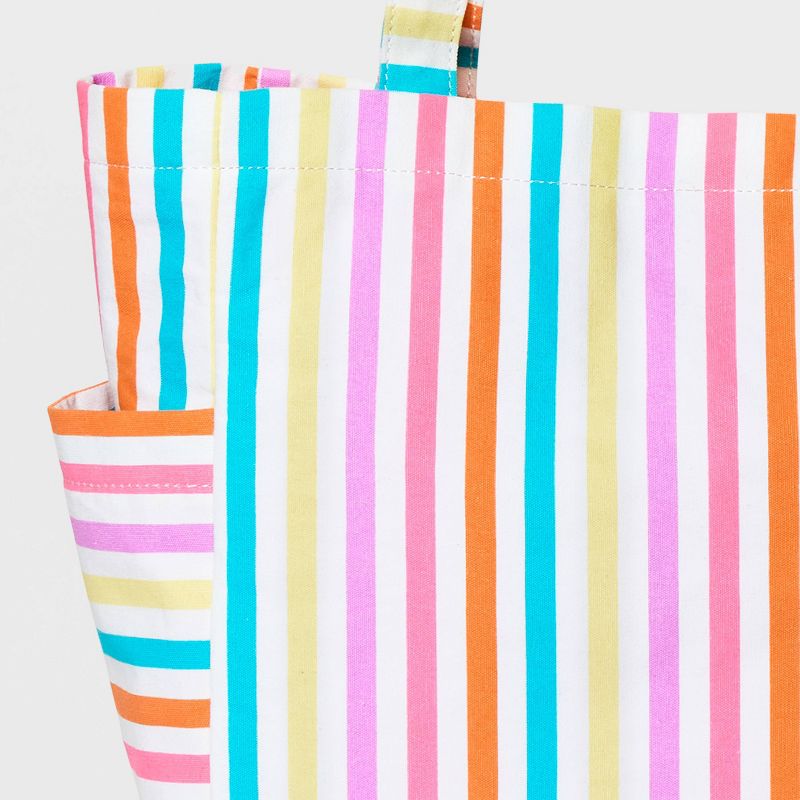 Girls&#39; Stripe Canvas Tote Beach Bag with Side Pockets - Cat &#38; Jack&#8482;, 5 of 7