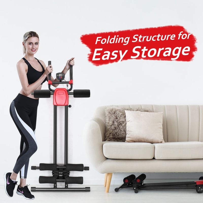 Costway Ab Machine with LCD Monitor Adjustable Abdominal Trainer Cruncher for Home Gym, 5 of 11