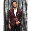WhizMax Men's Fashion Suit Jacket Blazer One Button Luxury Weddings Party Dinner Prom Tuxedo - 2 of 4