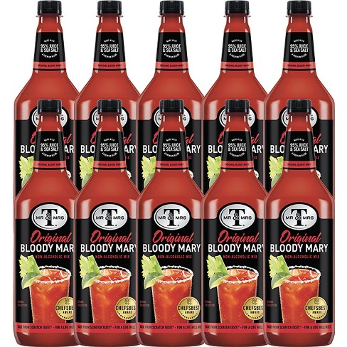 Mr & Mrs T Original Bloody Mary Mix, 1L Bottle, 10 Pack – Premium Cocktail Mixer for Spicy Bloody Marys, Ready to Use - image 1 of 4