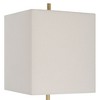 Uttermost Escort Brass Buffet Lamp – 37"H Slim Brushed Metal Base with Square White Linen Shade - 4 of 4