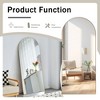 Arched Metal Floor Mirror for Bath & Makeup - 4 of 4