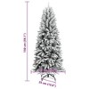vidaXL Artificial Christmas Tree with 150 LEDs White 63 x 63 x 150 cm - 4 of 4