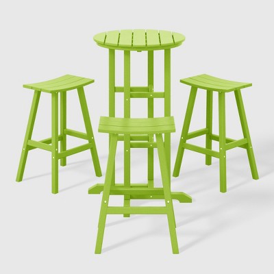 WestinTrends Malibu All Weather Hdpe Outdoor Patio Bar Height Bistro Set (4-Piece)