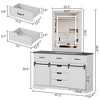 47.2in 6 Drawers Dresser for Bedroom with Sliding Barn Doors, Vanity with LED Mirror, Dresser Organizer, TV stand,Stylish storage cabinet - 2 of 4