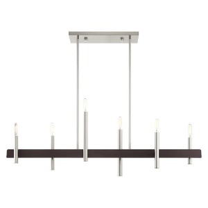 Livex Lighting Denmark 6 - Light Chandelier in  Brushed Nickel - 1 of 1