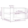 vidaXL Coffee Table Smoked Oak Engineered Wood Small Coffee Table - 4 of 4