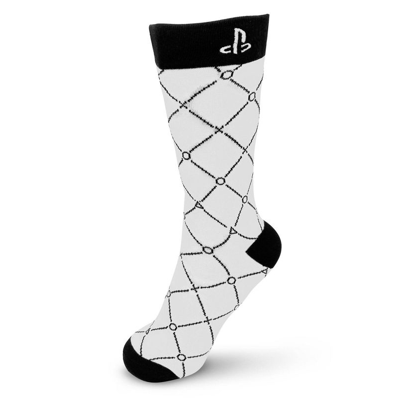 Sony PlayStation 3pk Crew Socks - Black/Gray, 4 of 5
