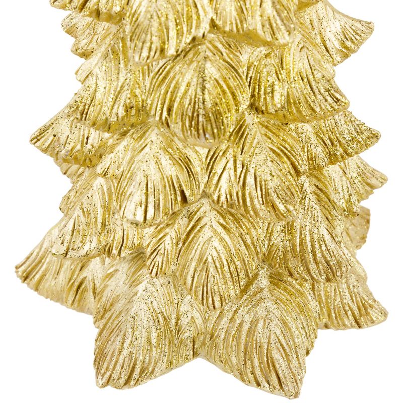 Northlight 12.5" Metallic Gold Woodland Tree Christmas Decoration, 4 of 6