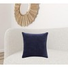 20" X 20" Purple 100% Cotton Zippered Pillow - 2 of 4