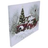 Northlight LED Lighted Fiber Optic Truck and Tree Christmas Canvas Wall Art 11.75" x 15.75" - 4 of 4