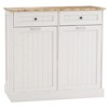 AndMakers 39.37 in. W x 13.78 in. D x 35.34 in. H Ready to Assemble Trash Can Kitchen Cabinet in White with 2 Drawers - 2 of 4