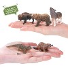 16-Piece Woodland Animal Figurines - Realistic Wolf, Bear & Bison Set for Cake Decor & Play - 3 of 4