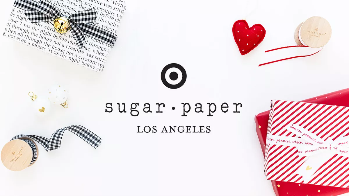 Sugar Paper + Target 25 sq ft 'Love Santa' Gift Wrap Red/White