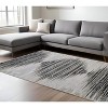 Black Silver And Taupe Geometric Area Rug - 2 of 4