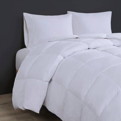 White Twin Heavyweight Goose Feather Down Comforter