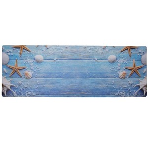J&V TEXTILES 20" x 55" Oversized Cushioned Anti-Fatigue Kitchen Runner Mat (Coastal) - 1 of 4