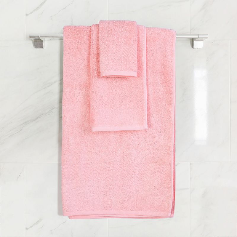 PiccoCasa Super Absorbent and Soft Luxury 100% Cotton Bath Towel Set 6 Pcs, 4 of 8