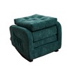 CAVINAS Mid-Century High Back Lounge Chair,Oversized Fabric Armchair with Solid Wood Legs,Comfy TV Chair for Living Room,Antique Green - 4 of 4