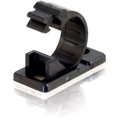 black adhesive cable clips