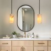CityFurn 1-Light Kitchen Island Cylinder Pendant Lights with Alabaster Shade - 3 of 4