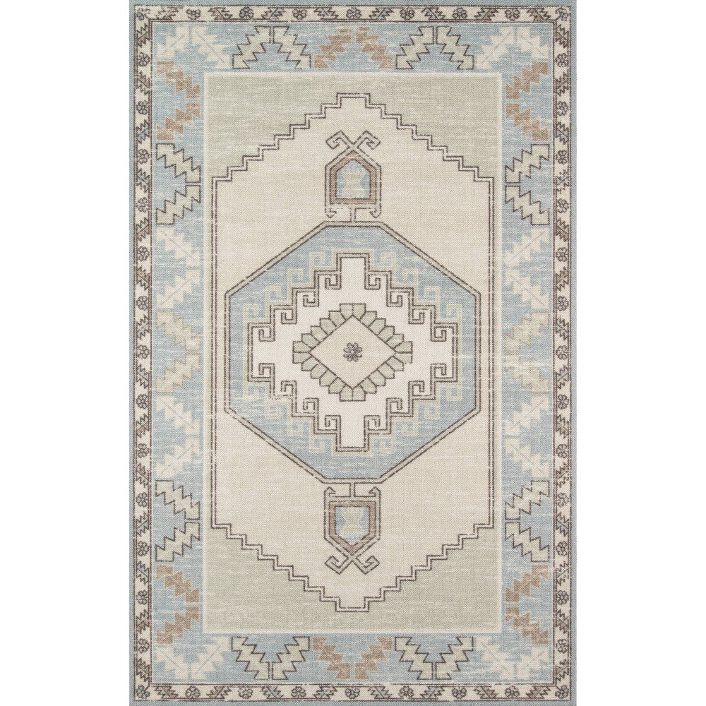 9'9inx12'6in Anatolia Blaise Area Rug Light Blue - Momeni