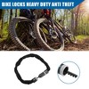 Unique Bargains Long Security Resettable Bike Chain Lock 2.95ft 1 Pc - 2 of 4
