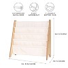 3 Sprouts Recycled Fabric Kids Bookcase, Toddler Bookshelf- Solid Cream - 4 of 4