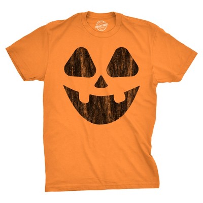 Mens Vintage Jack Pumpkin T Shirt Funny Halloween Jack O Lantern Retro Smile Tee For Guys - Crazy Dog Men's T Shirt