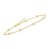 Ross-Simons 0.50 ct. t.w. Diamond Station Anklet in 14kt Yellow Gold Size 9 - 3 of 4