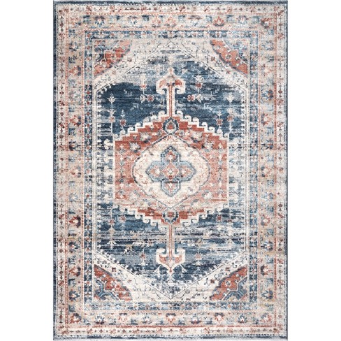 Shop Harley 4x6 Area Rug Blue & Cream, Indoor Rugs