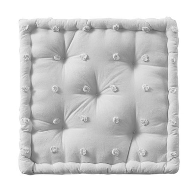 20"x20" Kay Cotton Jacquard Floor Pillow Gray