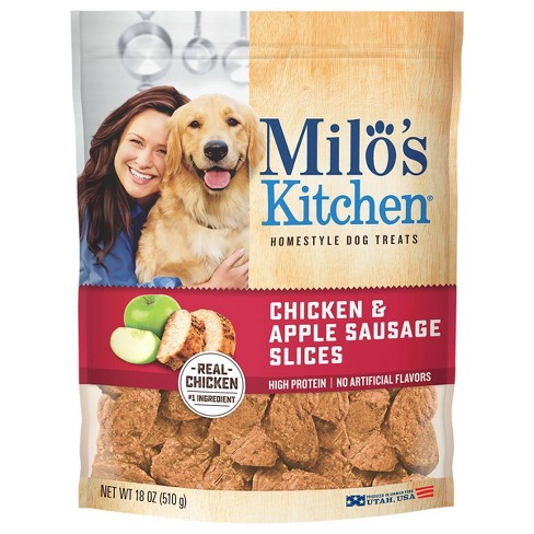 Milo S Kitchen Chicken And Apple Sausage Slice Chewy Dog Treats 18oz Target