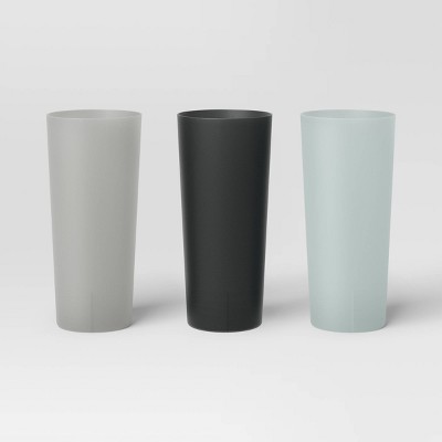 Set of 3 32 fl oz Jumbo Tumblers Light Gray/Black/Mint Green - Room Essentials™