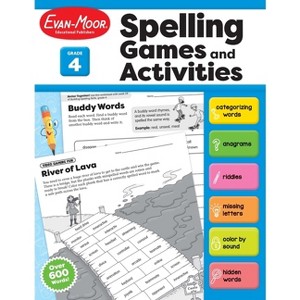 Spelling Games and Activities, Grade 4 Teacher Resource - by  Evan-Moor Educational Publishers (Paperback) - 1 of 1