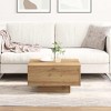 Clihome Modern Square Coffee Table with Textured Finish,Textured Center Table with Inviting Design for Cozy Living Spaces - 2 of 4