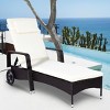 Tangkula Adjustable Wicker Patio Lounge Outdoor Rattan Cushioned Recliner - 2 of 4