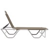 vidaXL Sun Lounger Aluminum and Textilene Taupe - 3 of 4