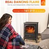 QingMoon Small Electric Fireplace Heater, Freestanding Electric Fireplace Stove with Realistic Flame and Overheating Protection for Living Room - 3 of 4