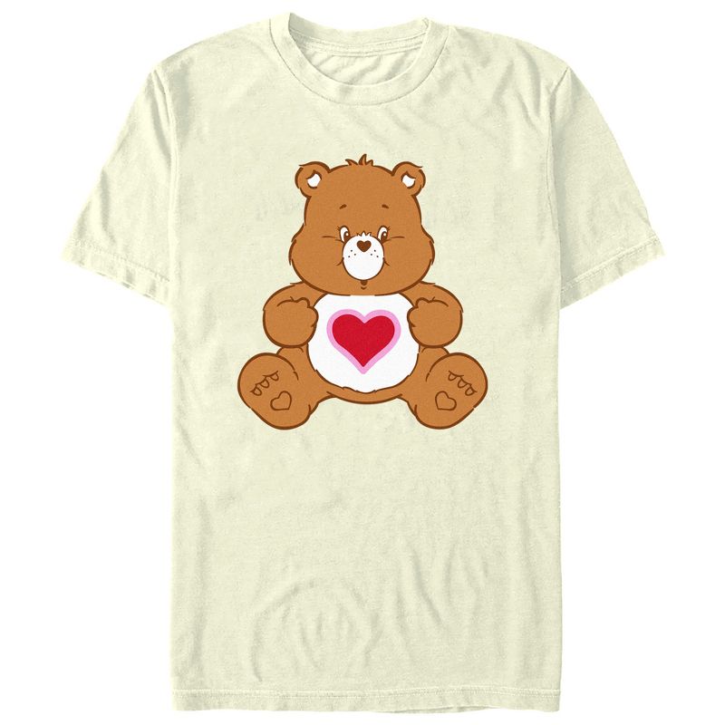 Men's Care Bears Tenderheart Bear Sitting T-Shirt, 1 of 5