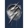 Men's Zack Snyder Justice League The Flash Silver Logo Long Sleeve Shirt - 2 of 4