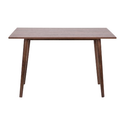 Hatfield 48" Dark Walnut Mid-Century Modern Engineered Wood Dining Table