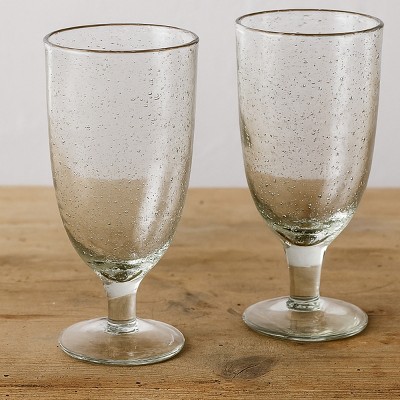 TAG Bubble Clear Glass Iced Tea Goblet 22 oz. Set 2