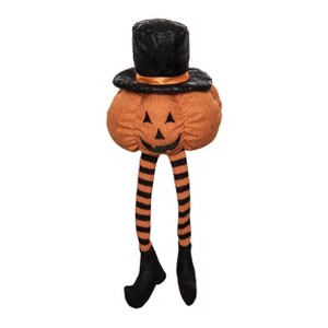 Transpac Plush Jack Shelf Sitter Decorative Figurine Halloween Black Tabletop Mantel Decor for Home and Gift Giving - 1 of 1