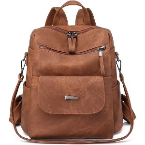 Backpack Purse for Womens Waterproof PU Leather Backpacks - 1 of 4